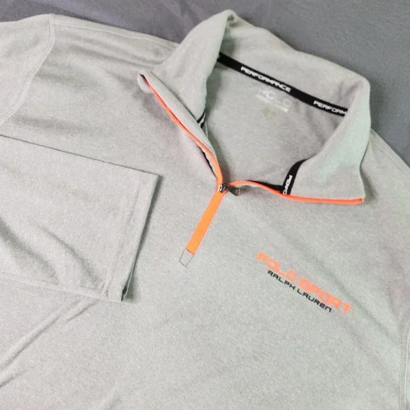 Ralph Lauren Sweaters Polo Sport Mens Zip Gray Thermo Vent